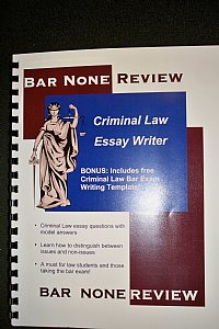 Bar None Review Criminal Law Essay Writer (Lisa Duncanson, J.D.)