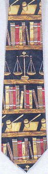 Legal Theme Necktie "Library" (Synthetic Blend)