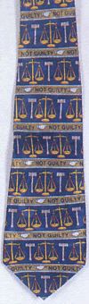 Legal Theme Necktie "Not Guilty" (Synthetic Blend)
