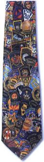 Legal Theme Necktie "Police Badges" (Synthetic Blend)