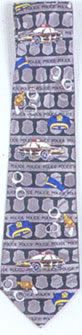Legal Theme Necktie "Police Officer" (Synthetic Blend)