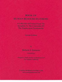 The Book of Human Resources Forms 2nd. Edition (By Richard Simmons Esq.)